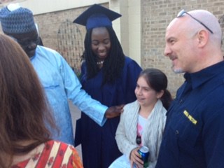Chibok girl with her proud American sister and family 
